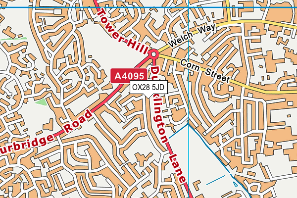OX28 5JD map - OS VectorMap District (Ordnance Survey)