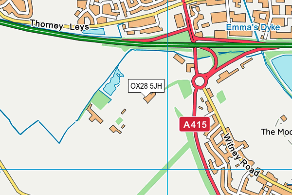 OX28 5JH map - OS VectorMap District (Ordnance Survey)