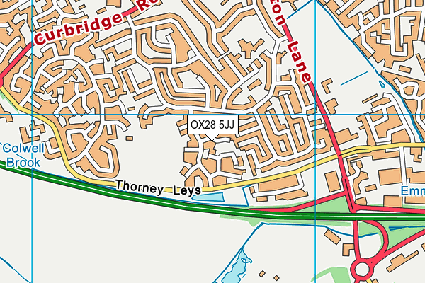 OX28 5JJ map - OS VectorMap District (Ordnance Survey)