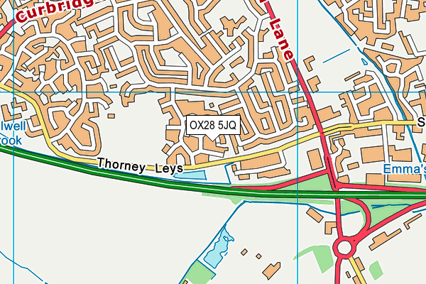 OX28 5JQ map - OS VectorMap District (Ordnance Survey)