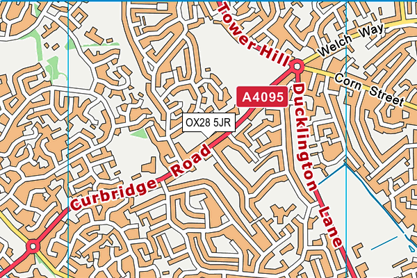 OX28 5JR map - OS VectorMap District (Ordnance Survey)