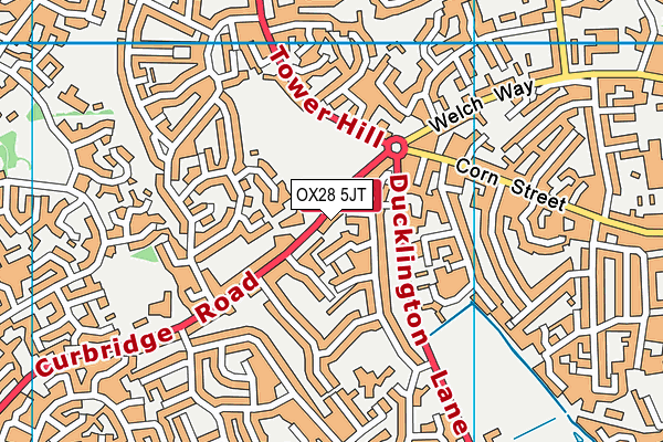 OX28 5JT map - OS VectorMap District (Ordnance Survey)