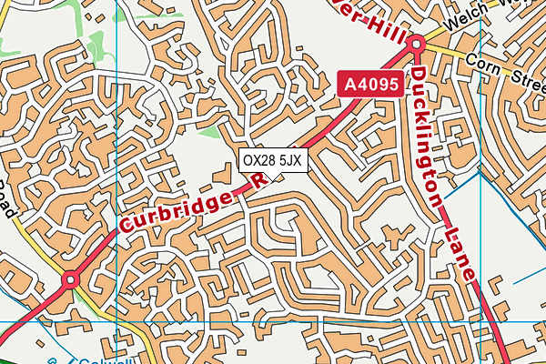 OX28 5JX map - OS VectorMap District (Ordnance Survey)