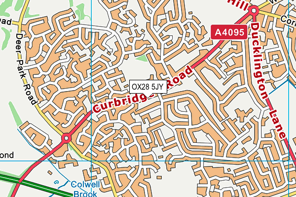 OX28 5JY map - OS VectorMap District (Ordnance Survey)