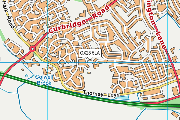 OX28 5LA map - OS VectorMap District (Ordnance Survey)