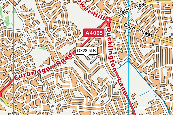 OX28 5LB map - OS VectorMap District (Ordnance Survey)