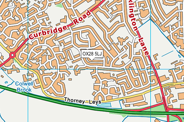 OX28 5LJ map - OS VectorMap District (Ordnance Survey)