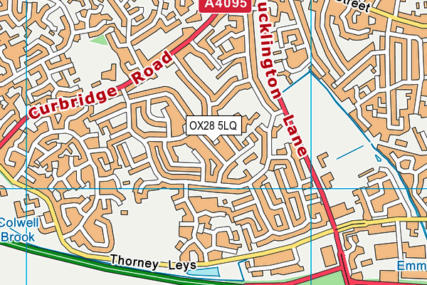 OX28 5LQ map - OS VectorMap District (Ordnance Survey)