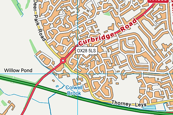 OX28 5LS map - OS VectorMap District (Ordnance Survey)