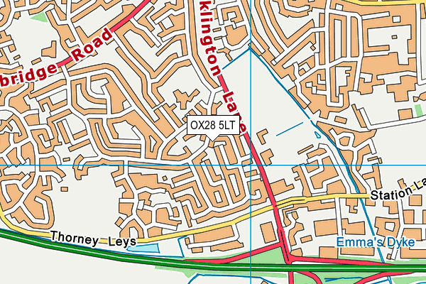 OX28 5LT map - OS VectorMap District (Ordnance Survey)