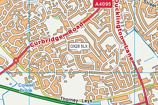 OX28 5LX map - OS VectorMap District (Ordnance Survey)