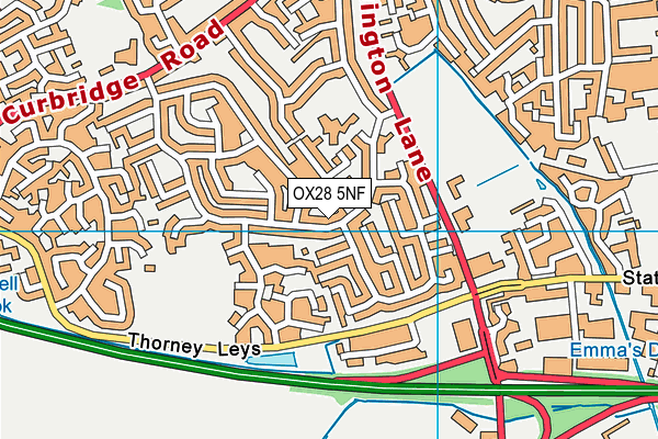 OX28 5NF map - OS VectorMap District (Ordnance Survey)