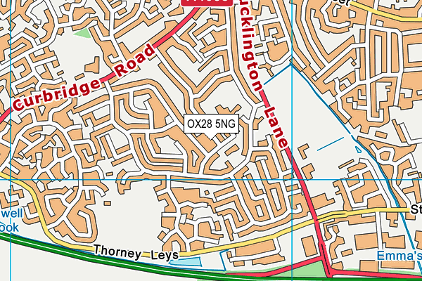 OX28 5NG map - OS VectorMap District (Ordnance Survey)