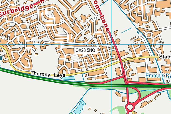 OX28 5NQ map - OS VectorMap District (Ordnance Survey)