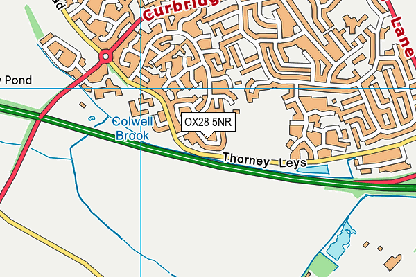 Burwell Recreation Ground map (OX28 5NR) - OS VectorMap District (Ordnance Survey)