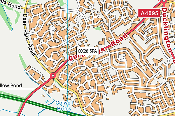 OX28 5PA map - OS VectorMap District (Ordnance Survey)