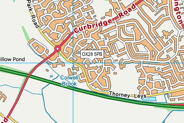 OX28 5PB map - OS VectorMap District (Ordnance Survey)