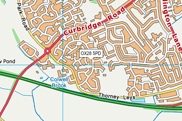 OX28 5PD map - OS VectorMap District (Ordnance Survey)