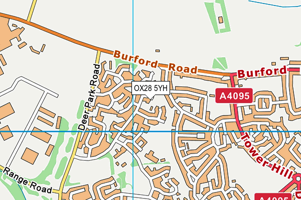 OX28 5YH map - OS VectorMap District (Ordnance Survey)