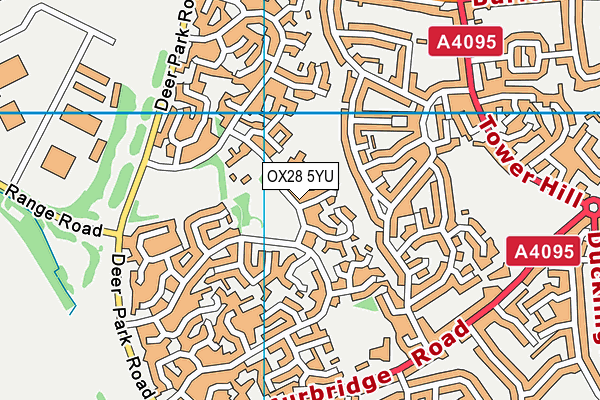 OX28 5YU map - OS VectorMap District (Ordnance Survey)