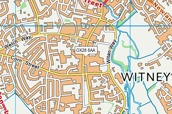 OX28 6AA map - OS VectorMap District (Ordnance Survey)