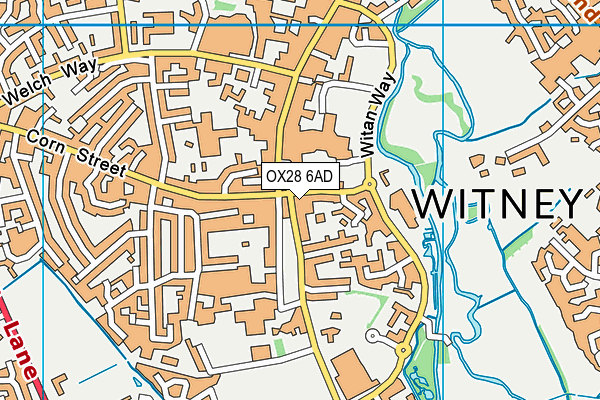 OX28 6AD map - OS VectorMap District (Ordnance Survey)