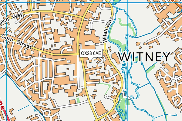 OX28 6AE map - OS VectorMap District (Ordnance Survey)