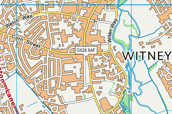 OX28 6AF map - OS VectorMap District (Ordnance Survey)