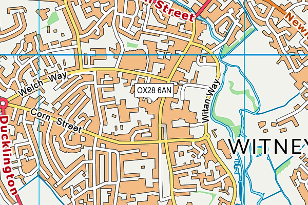 OX28 6AN map - OS VectorMap District (Ordnance Survey)