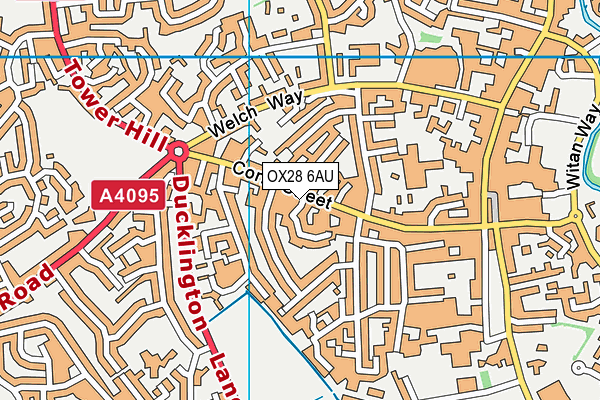 OX28 6AU map - OS VectorMap District (Ordnance Survey)