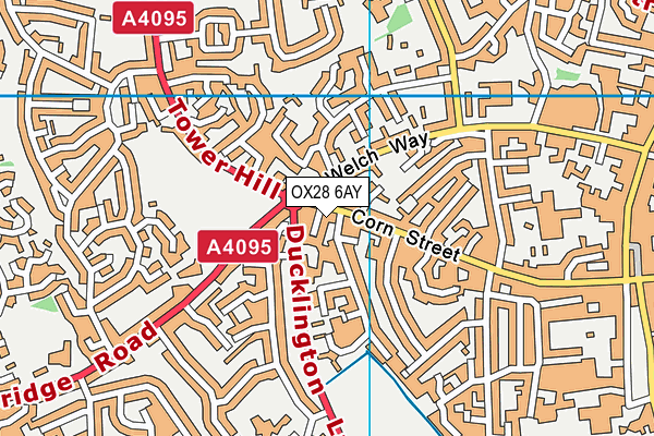OX28 6AY map - OS VectorMap District (Ordnance Survey)