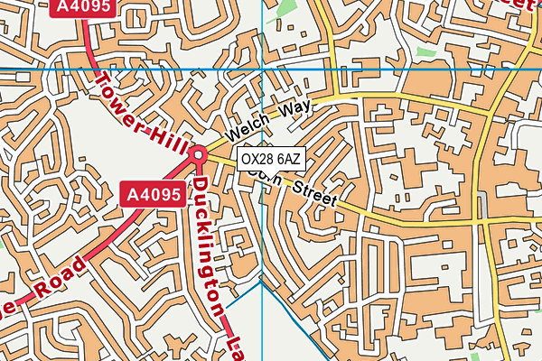 OX28 6AZ map - OS VectorMap District (Ordnance Survey)