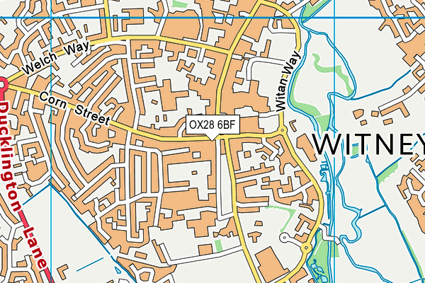 OX28 6BF map - OS VectorMap District (Ordnance Survey)