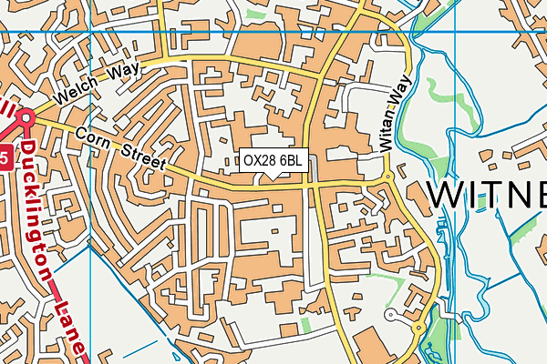 OX28 6BL map - OS VectorMap District (Ordnance Survey)