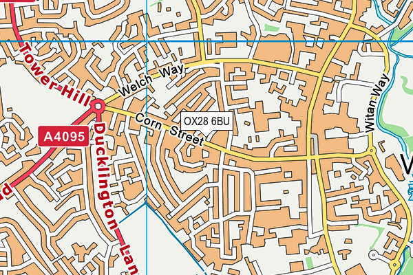 OX28 6BU map - OS VectorMap District (Ordnance Survey)