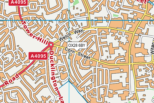 OX28 6BY map - OS VectorMap District (Ordnance Survey)