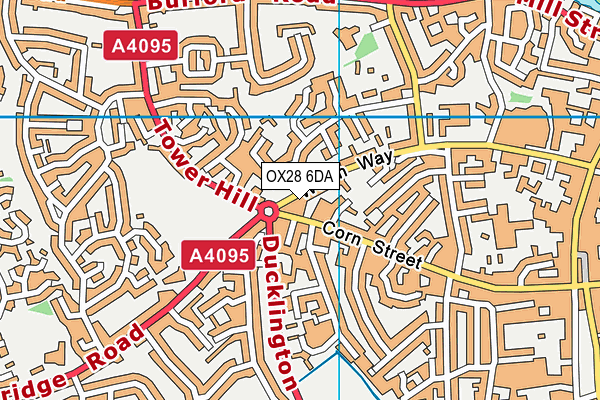 OX28 6DA map - OS VectorMap District (Ordnance Survey)