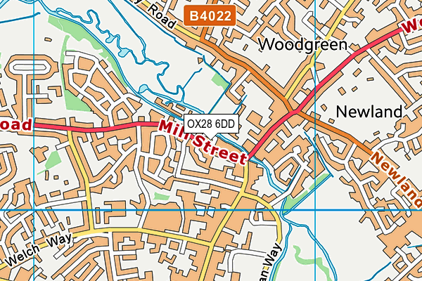 OX28 6DD map - OS VectorMap District (Ordnance Survey)