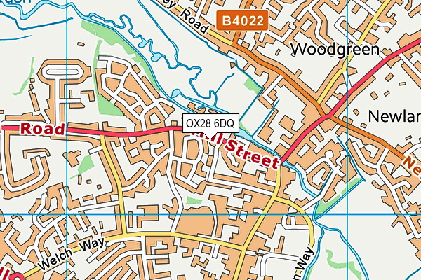 OX28 6DQ map - OS VectorMap District (Ordnance Survey)