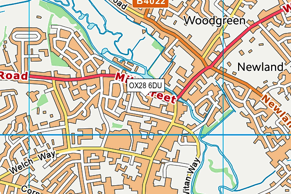 OX28 6DU map - OS VectorMap District (Ordnance Survey)