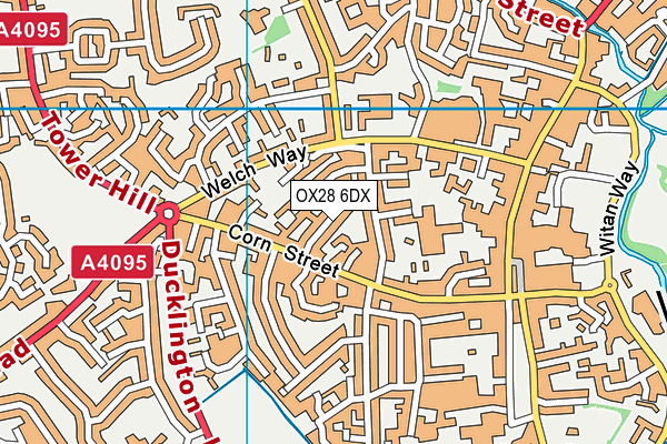 OX28 6DX map - OS VectorMap District (Ordnance Survey)