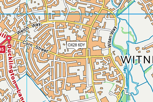 OX28 6DY map - OS VectorMap District (Ordnance Survey)