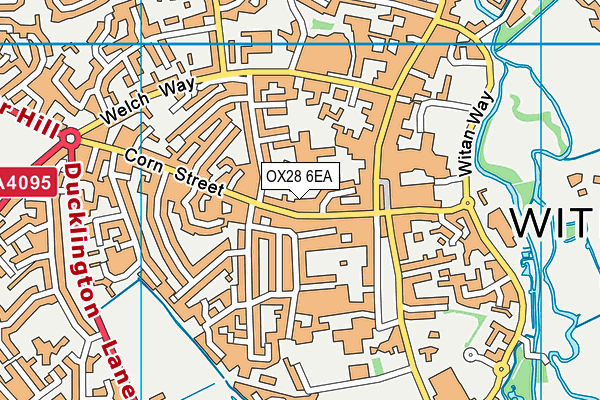 OX28 6EA map - OS VectorMap District (Ordnance Survey)