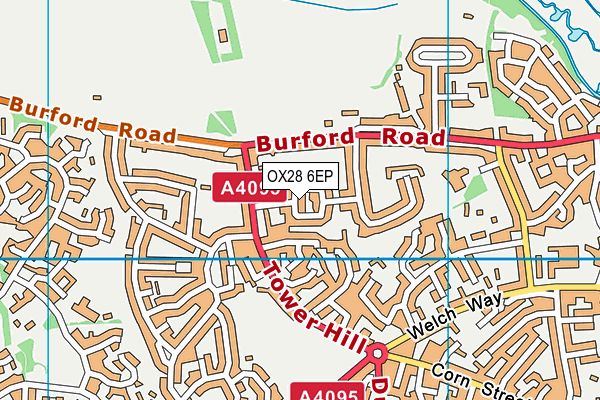 OX28 6EP map - OS VectorMap District (Ordnance Survey)