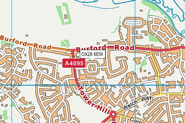 OX28 6EW map - OS VectorMap District (Ordnance Survey)