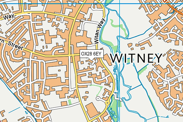 OX28 6EY map - OS VectorMap District (Ordnance Survey)