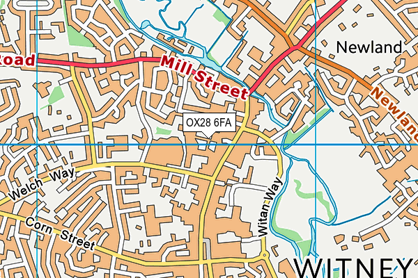 OX28 6FA map - OS VectorMap District (Ordnance Survey)