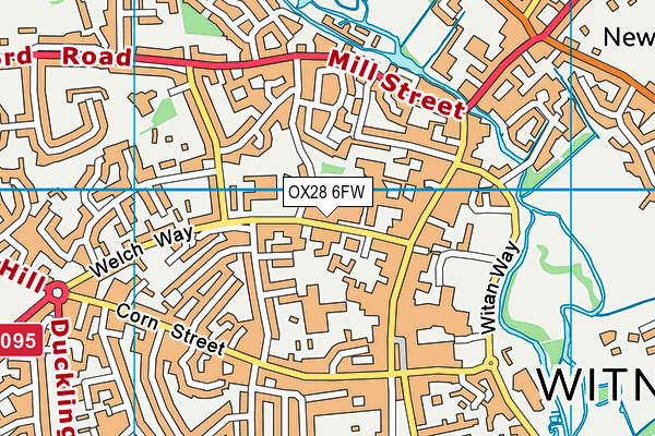 OX28 6FW map - OS VectorMap District (Ordnance Survey)