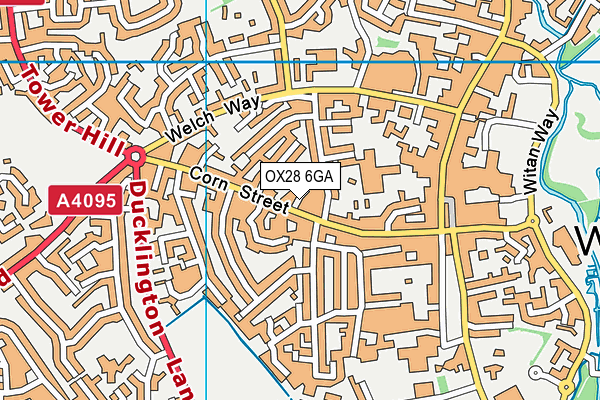 OX28 6GA map - OS VectorMap District (Ordnance Survey)