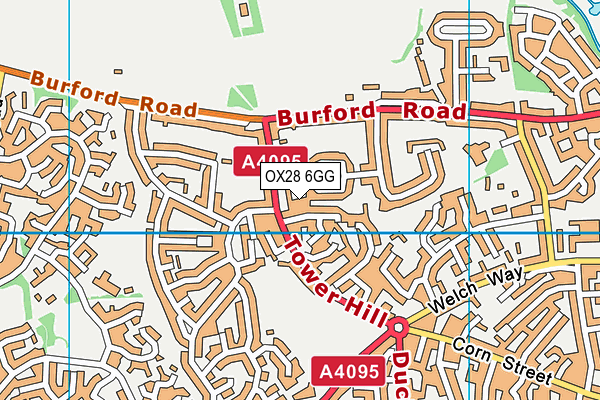 OX28 6GG map - OS VectorMap District (Ordnance Survey)